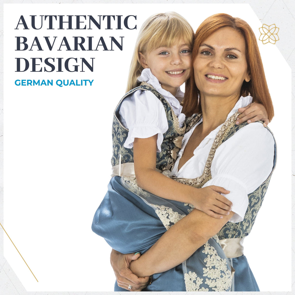 Kids Dirndl Dress Blue Gold