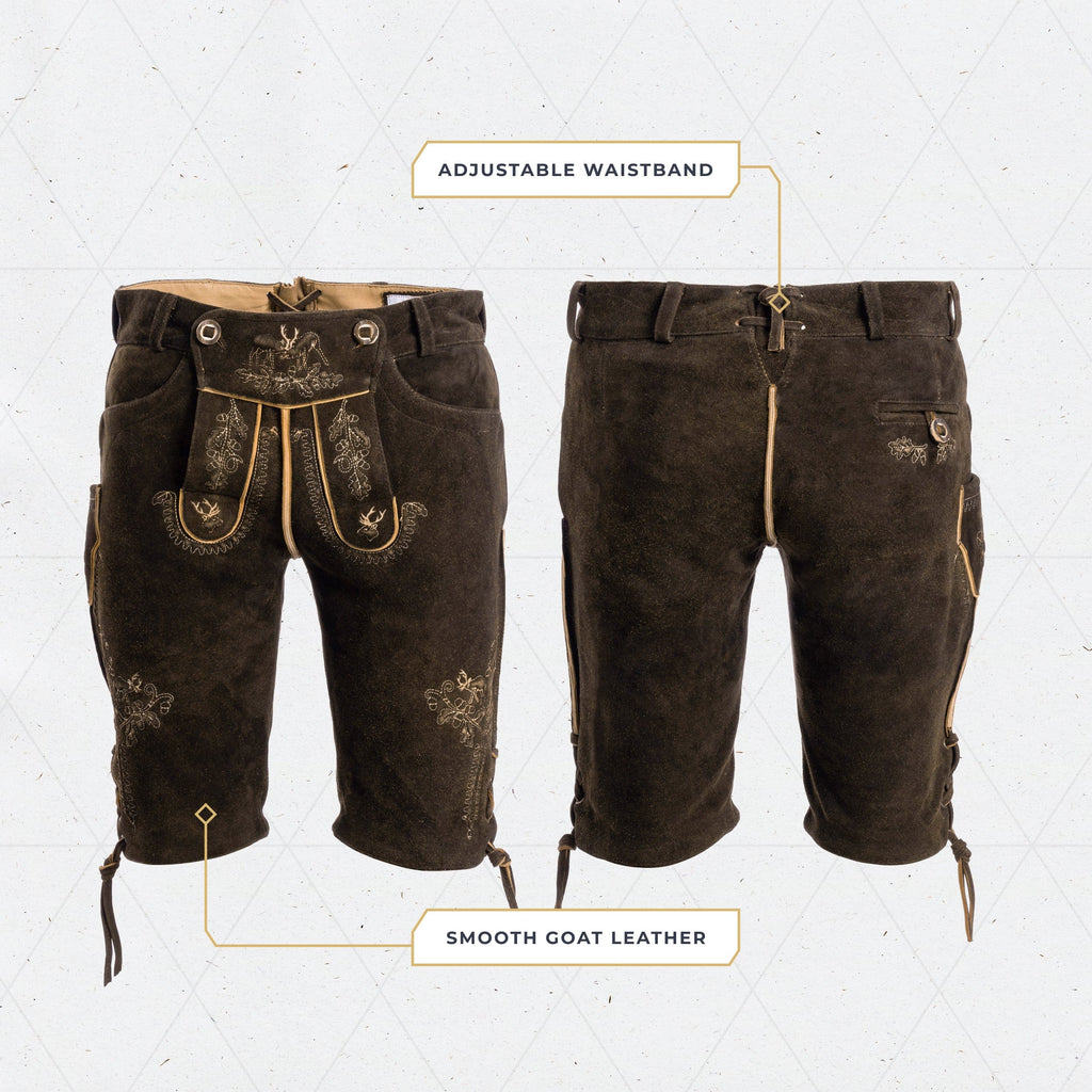 Goat Lederhosen Men Short Dark