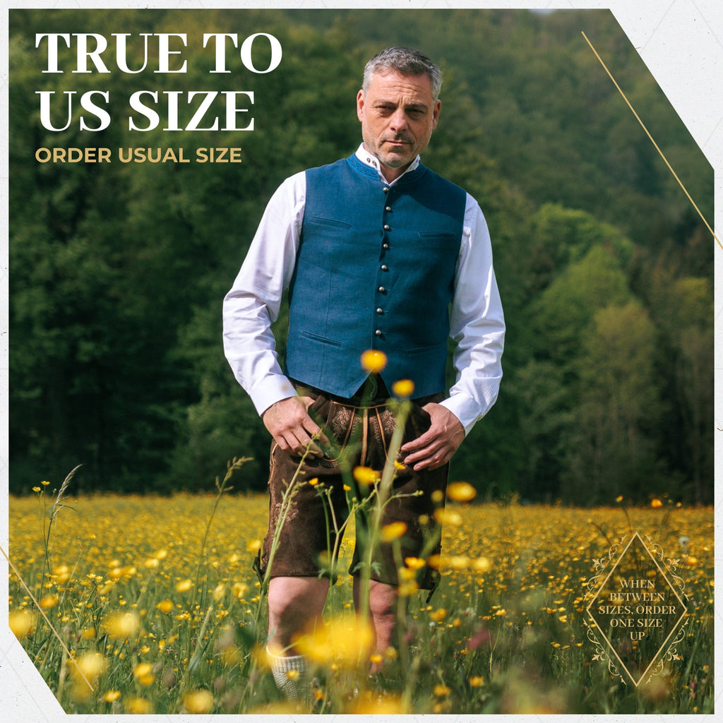 Goat Lederhosen Men Short Dark