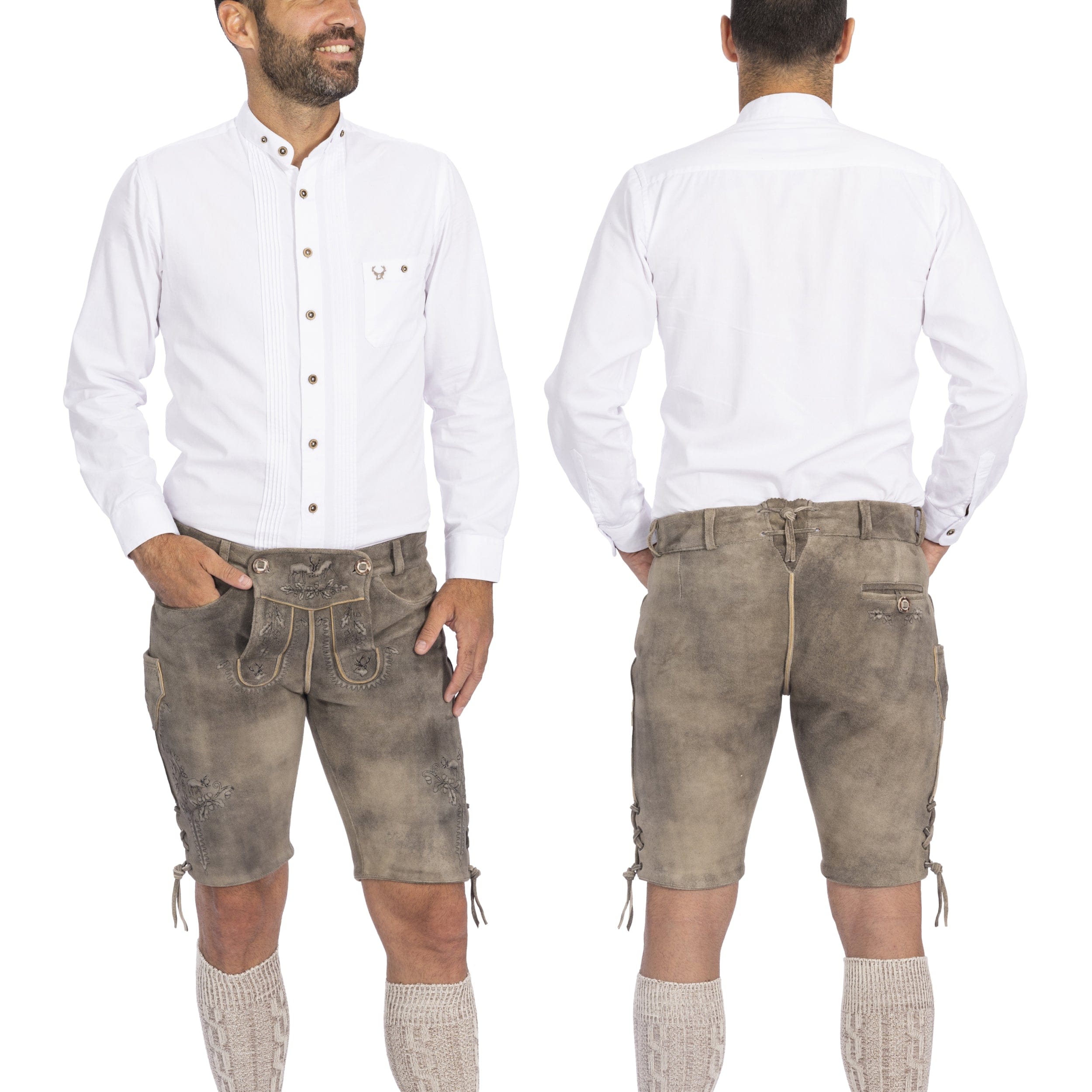 Goat Lederhosen Men Short Light