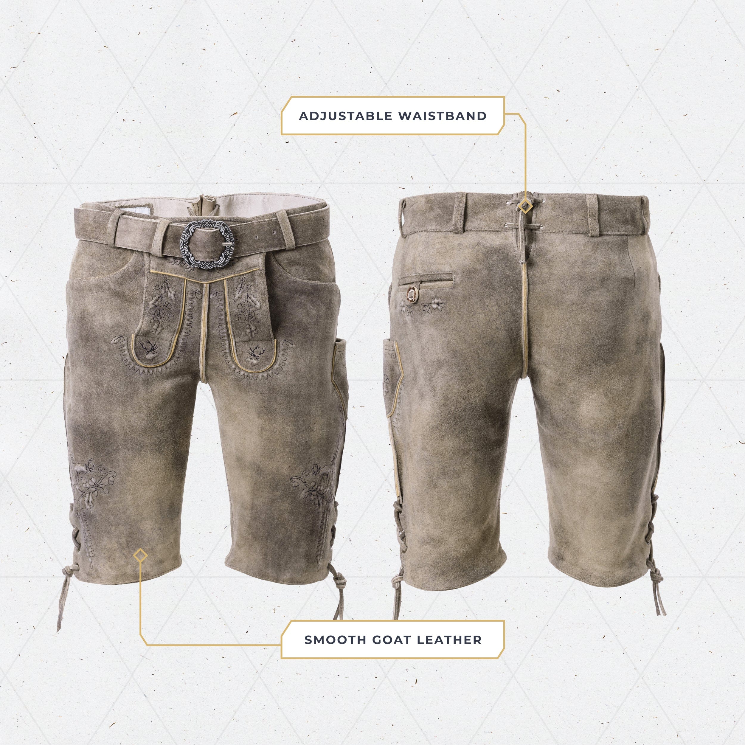 Goat Lederhosen Men Short Light