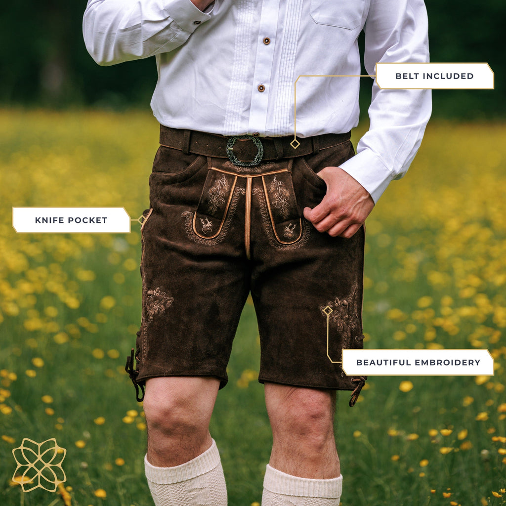 Goat Lederhosen Men Short Light