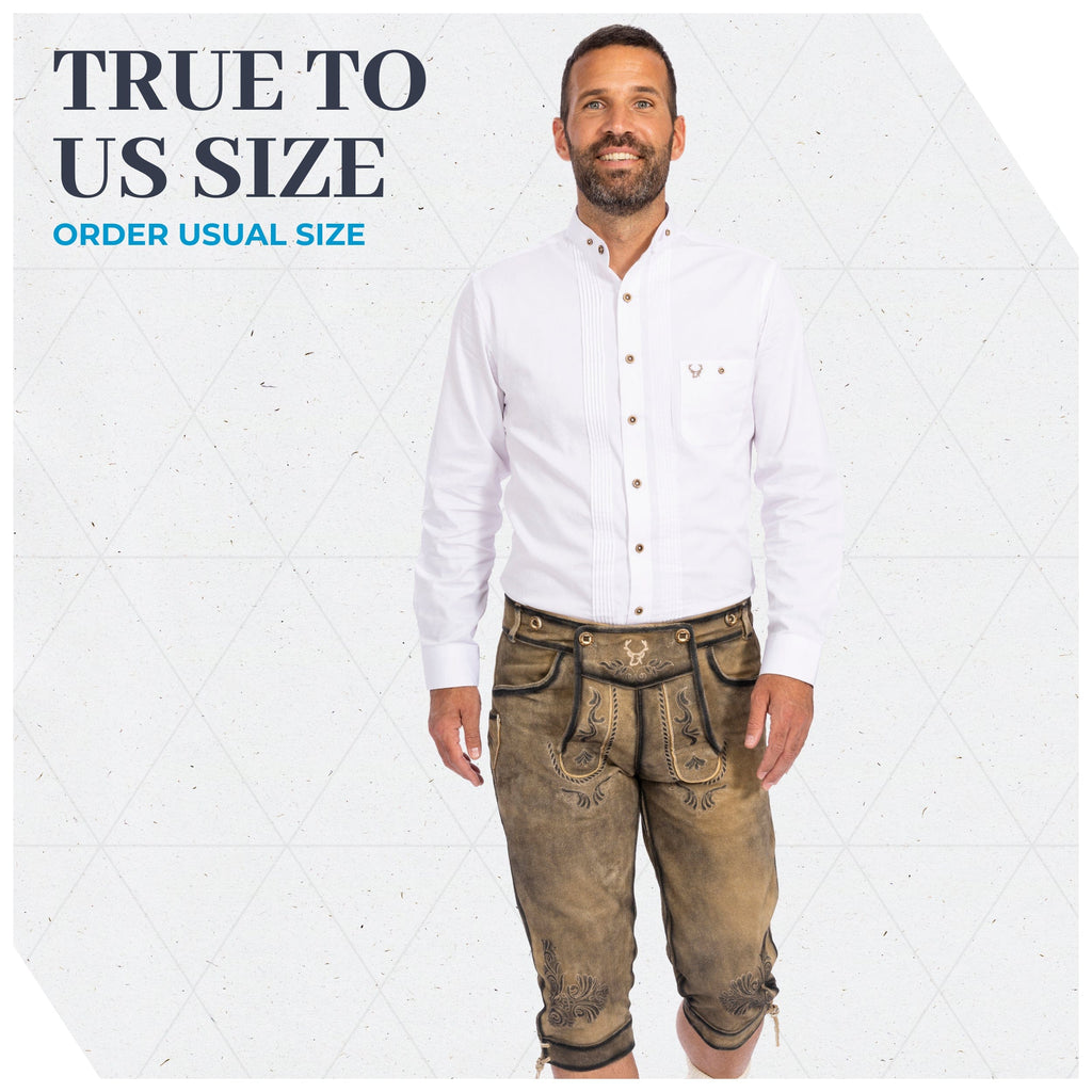 Lederhosen Men Kneebound Antique Waxed Brown