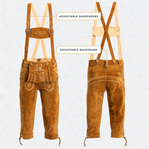 Lederhosen Men Kneebound Light Brown