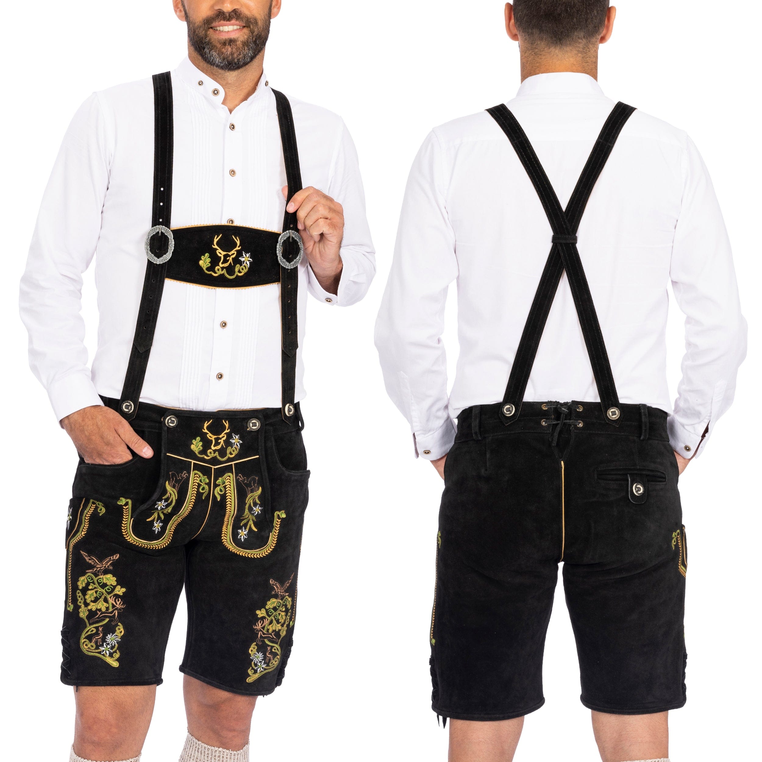 Lederhosen Men Short Black Royal
