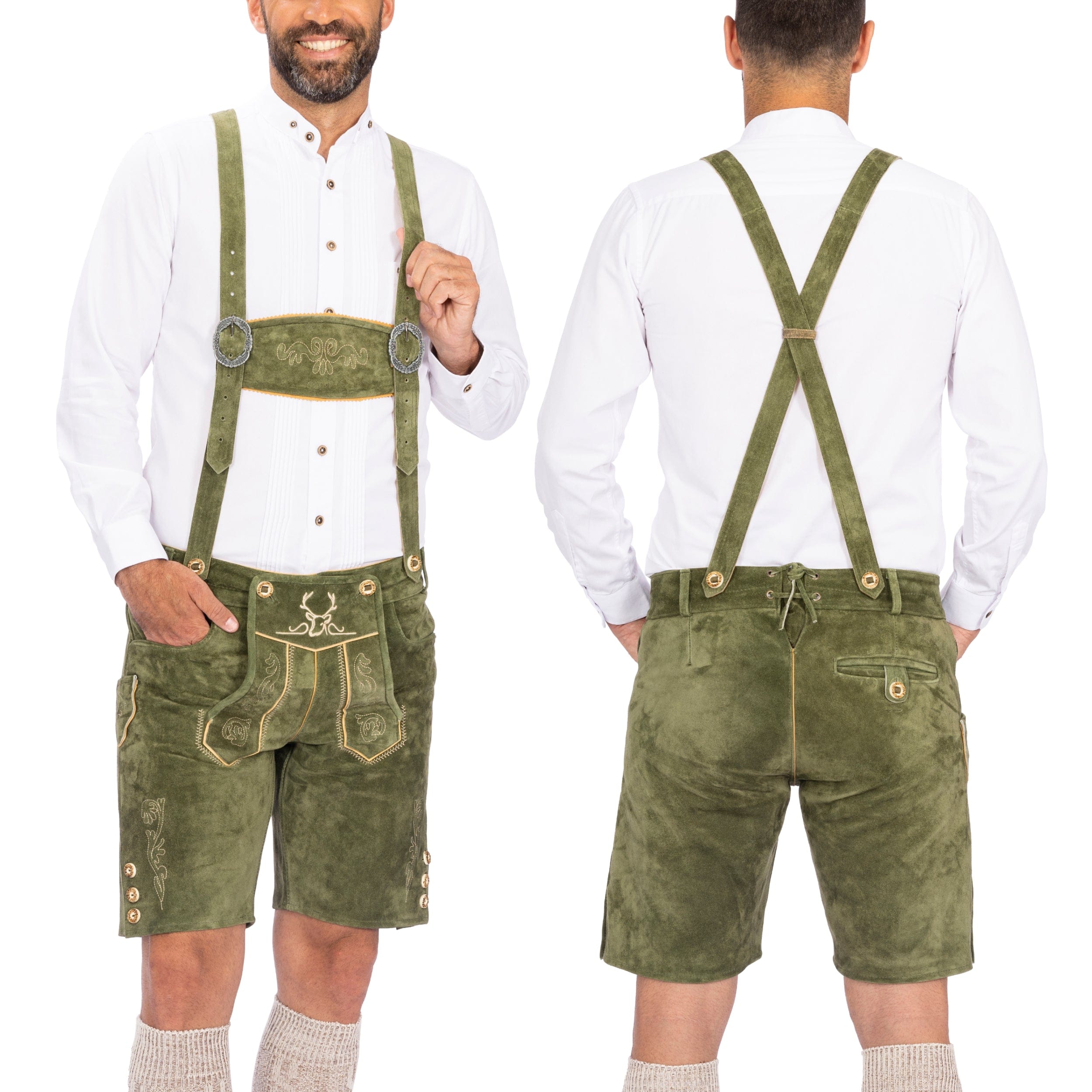 Lederhosen Men Short Green