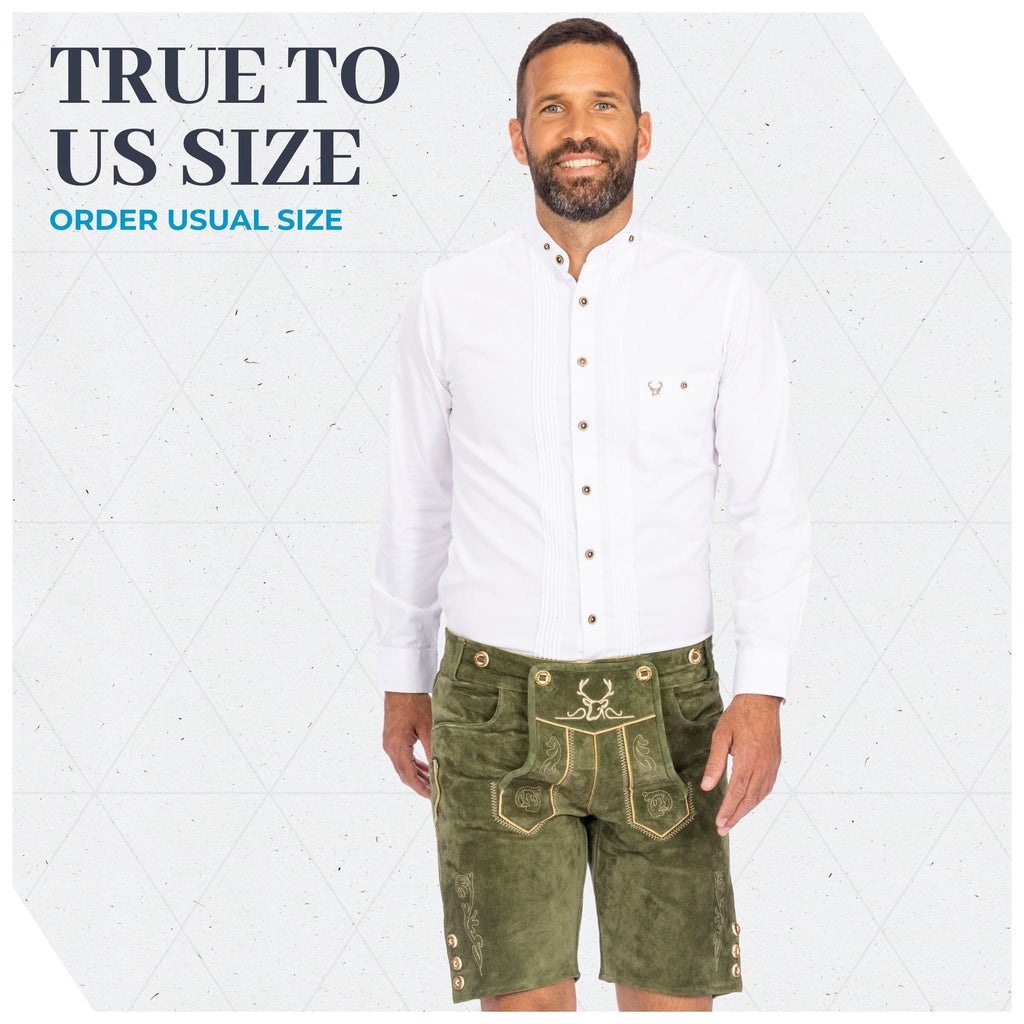 Lederhosen Men Short Green