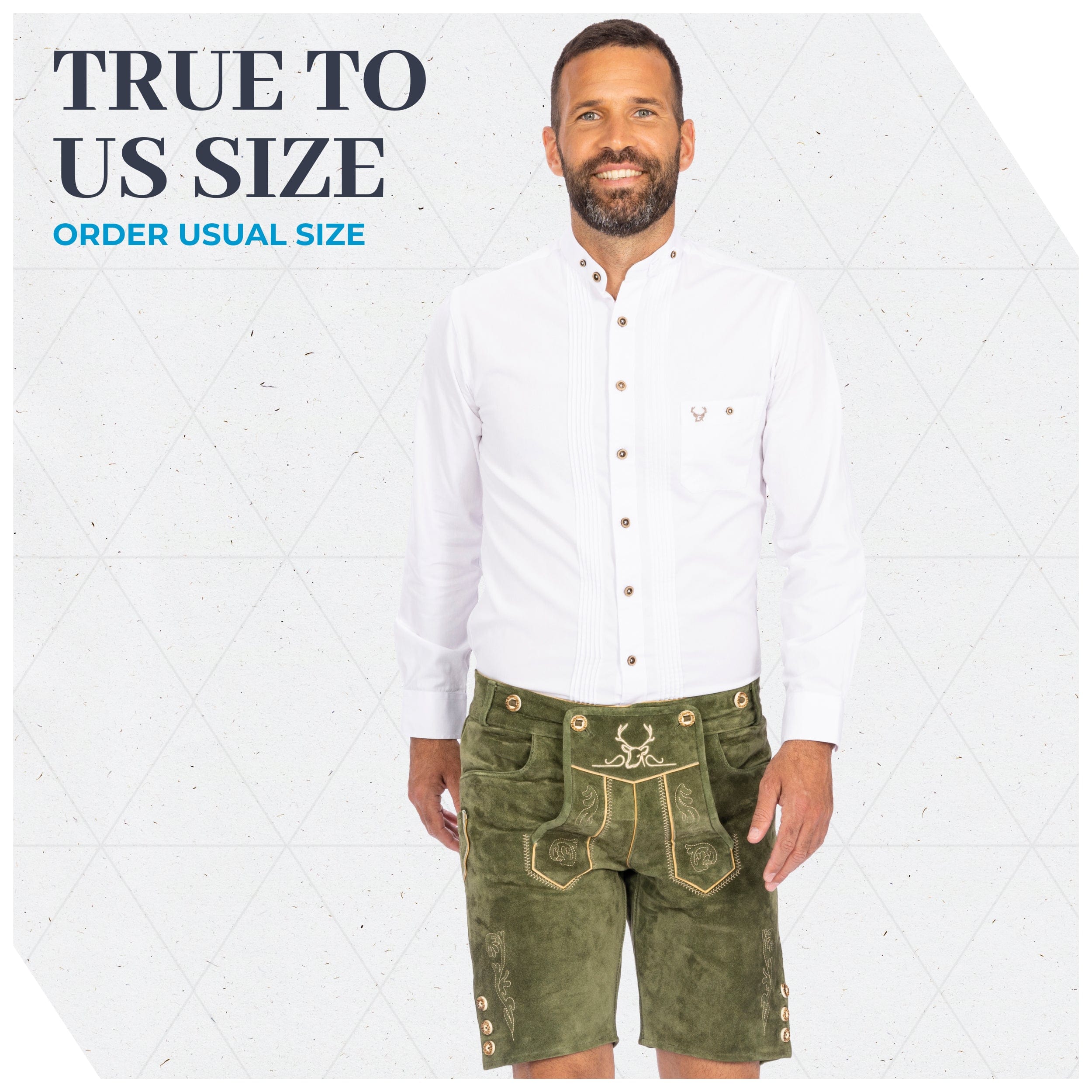 Lederhosen Men Short Green
