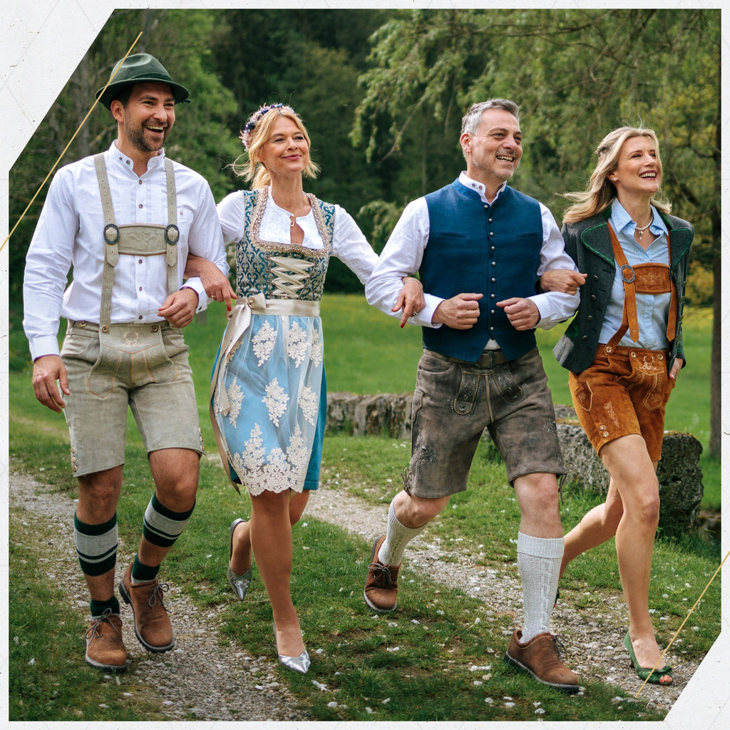 Lederhosen Men short Oktoberfest White