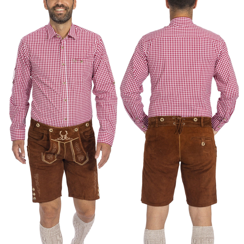 Shirt Men Classic Checkered Red