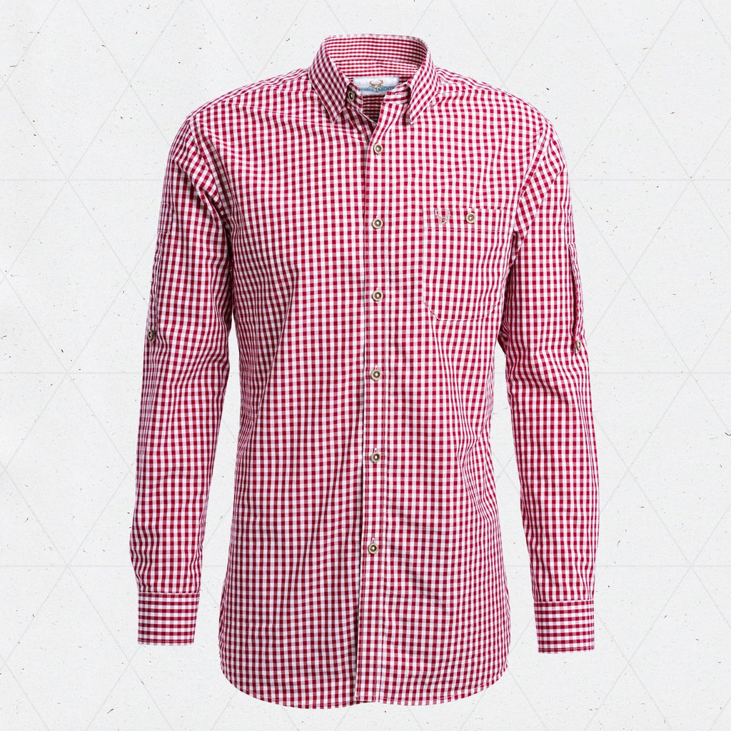 Shirt Men Classic Checkered Red
