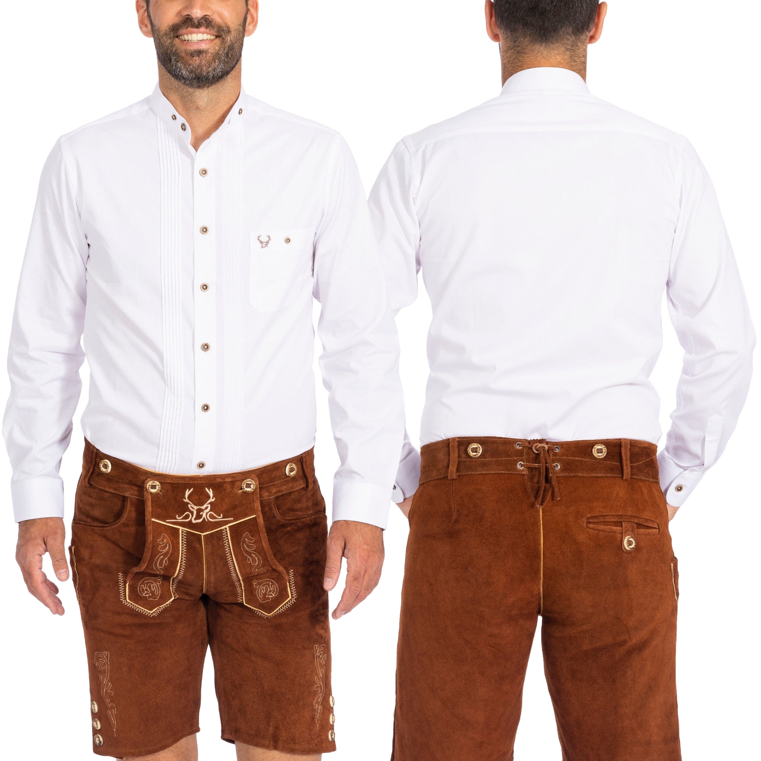Shirt Men Tracht White