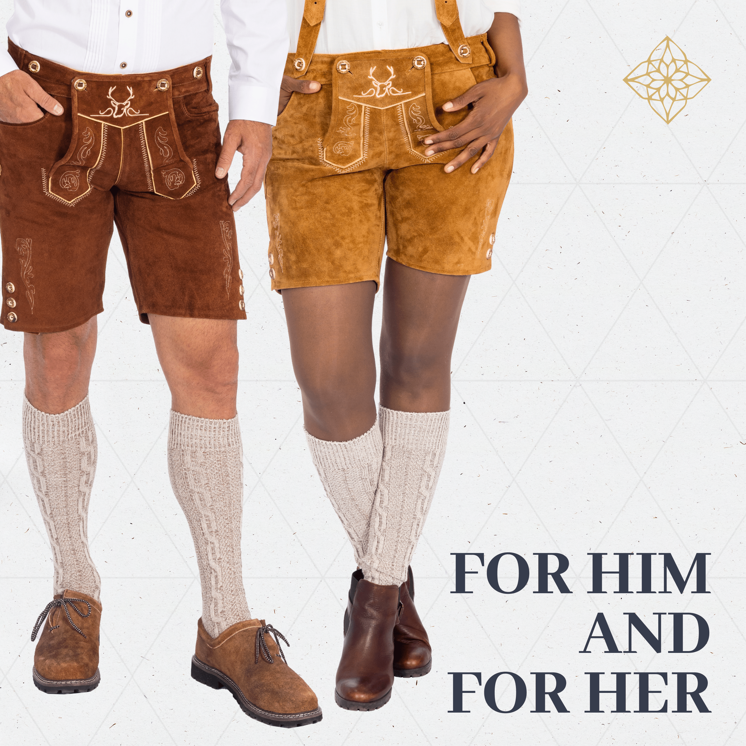 Socks Men Loferl Brown Heather White