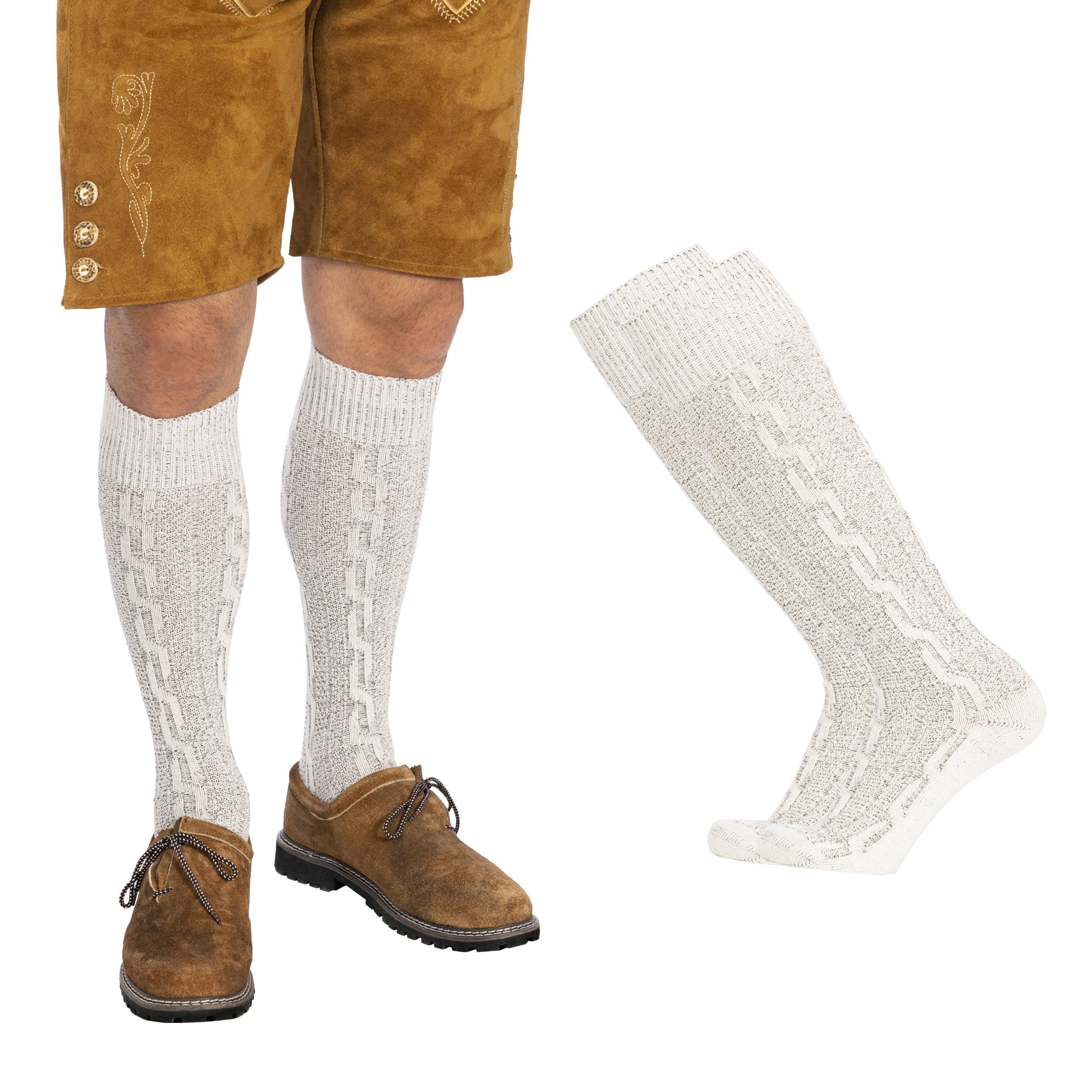 Socks Men Loferl Heather White