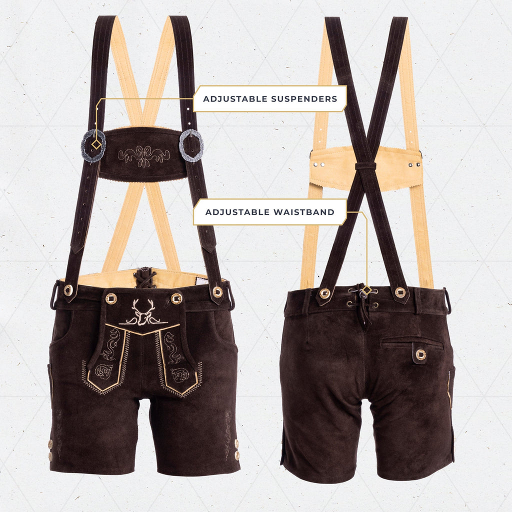 Lederhosen Women Short Pants Chocolate