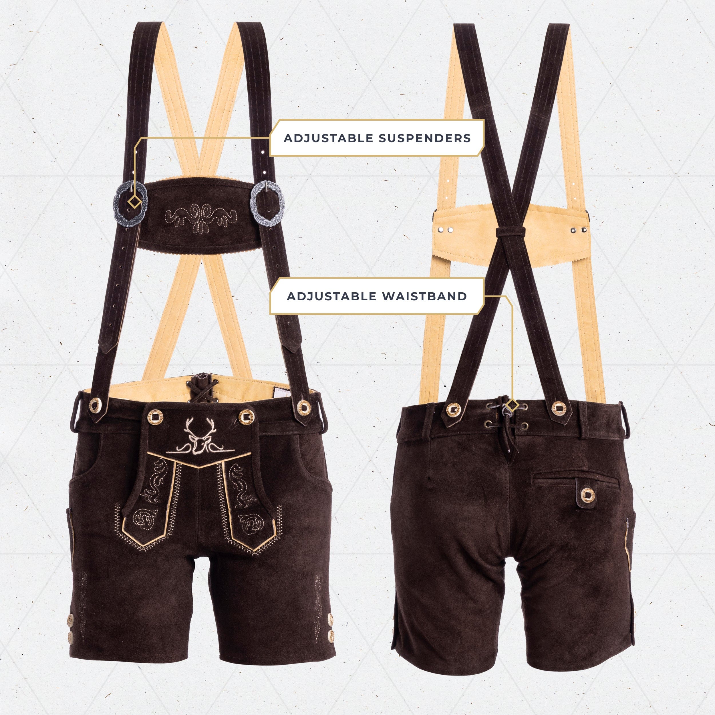 Lederhosen Women Short Pants Chocolate