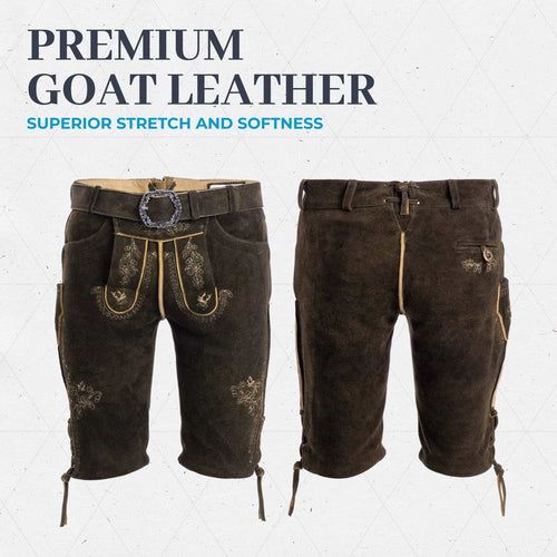 Goat Lederhosen Men Short Dark
