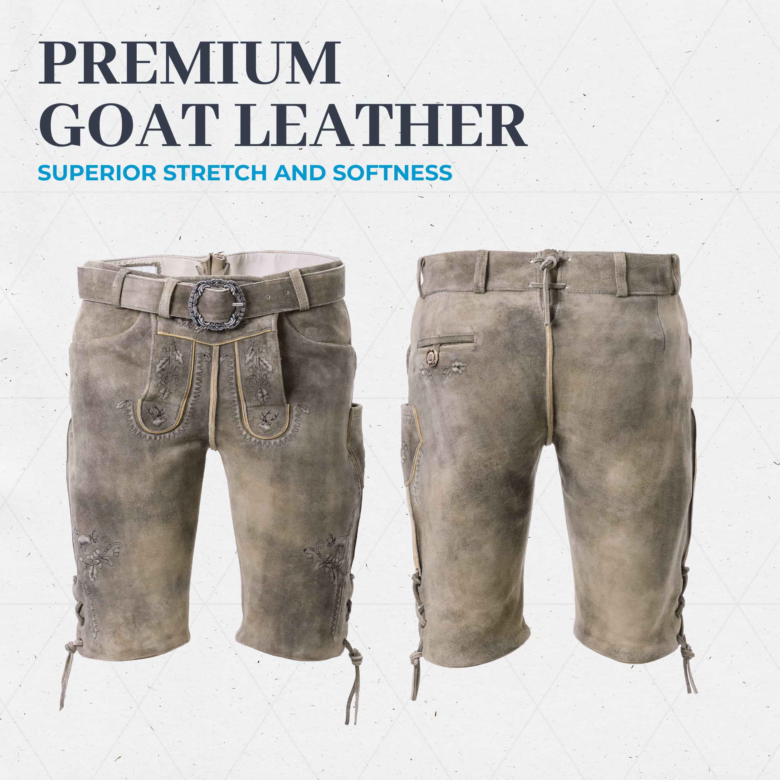 Goat Lederhosen Men Short Light