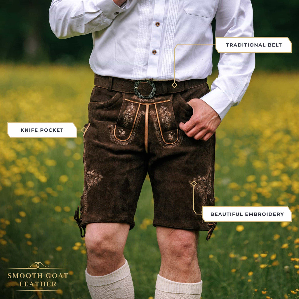 Goat Lederhosen Men Short Light