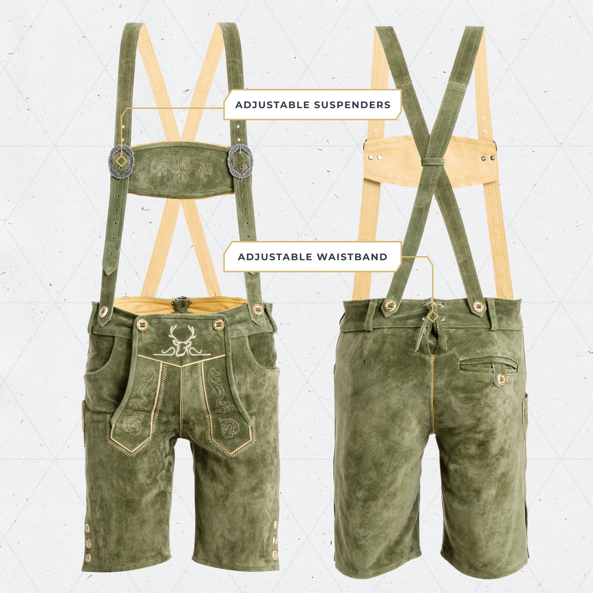 Lederhosen Men Short Green