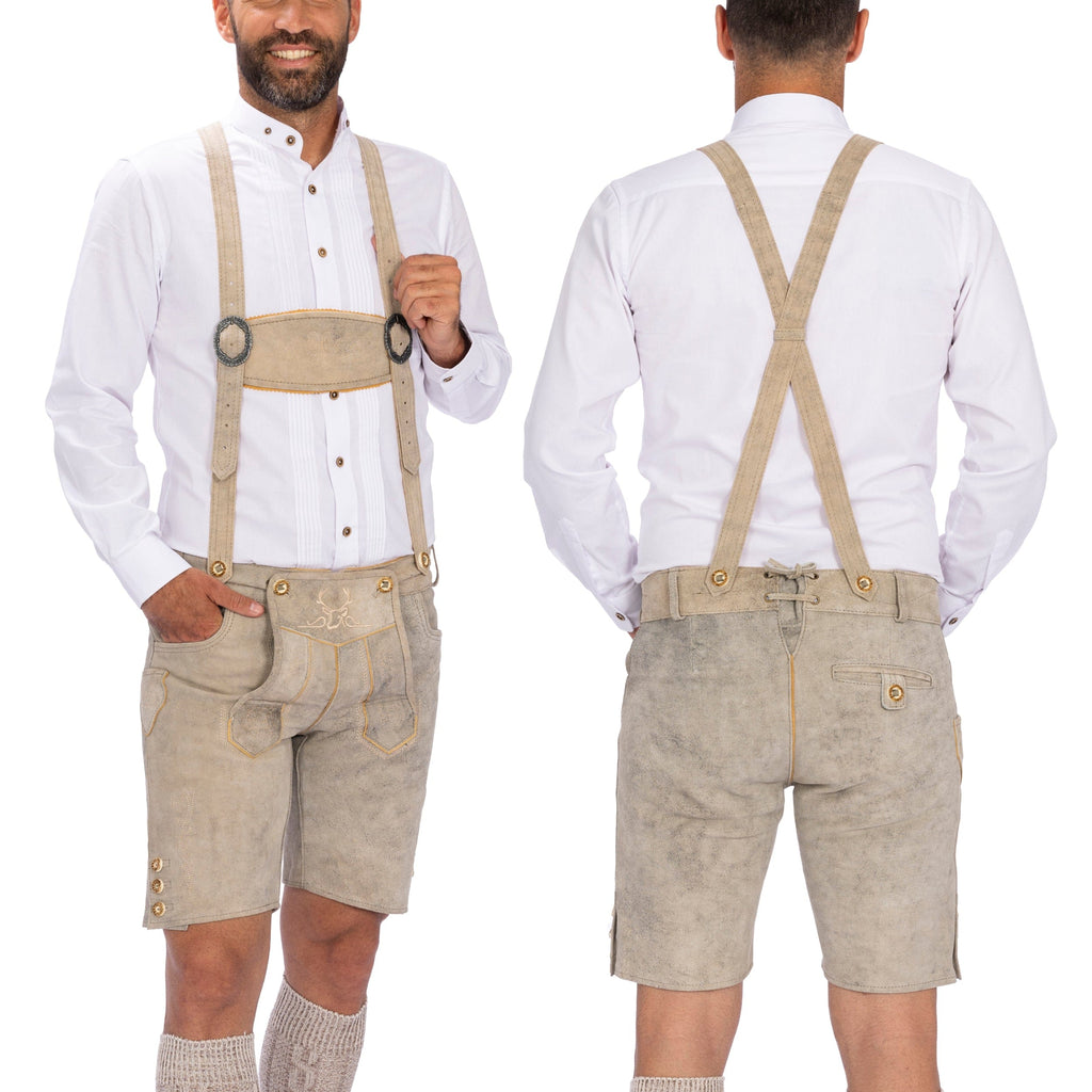 Lederhosen Men Short White