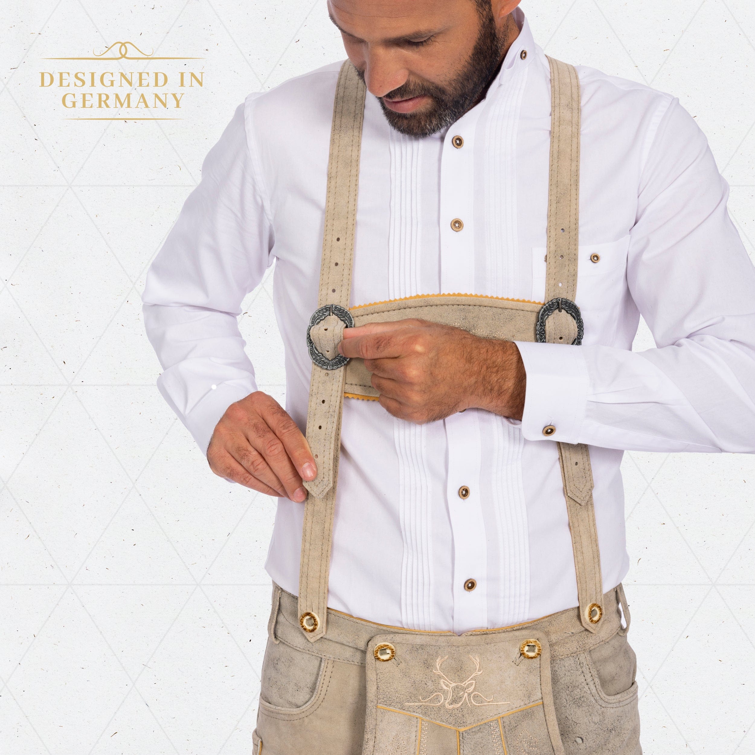 Lederhosen Men Short White