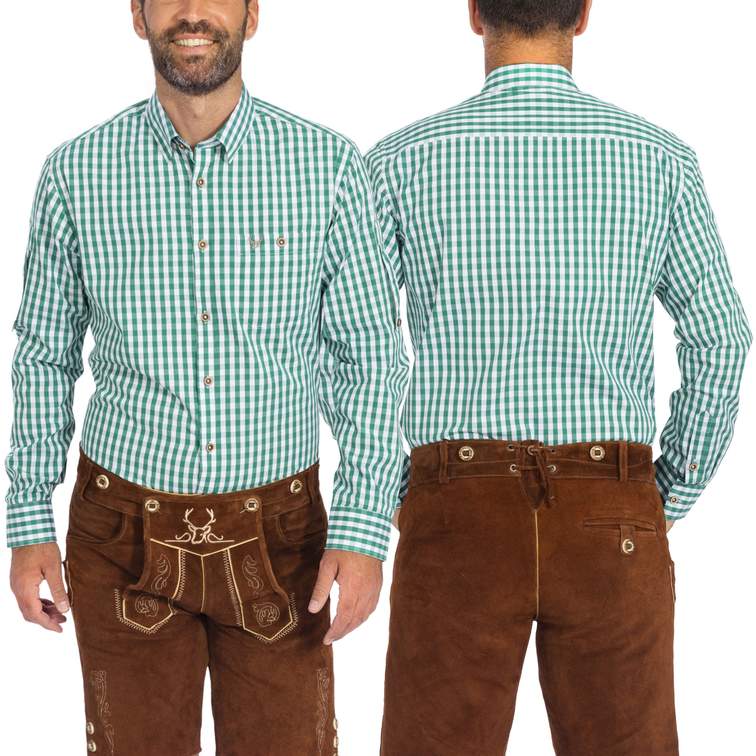 Shirt Men Classic Checkered Green