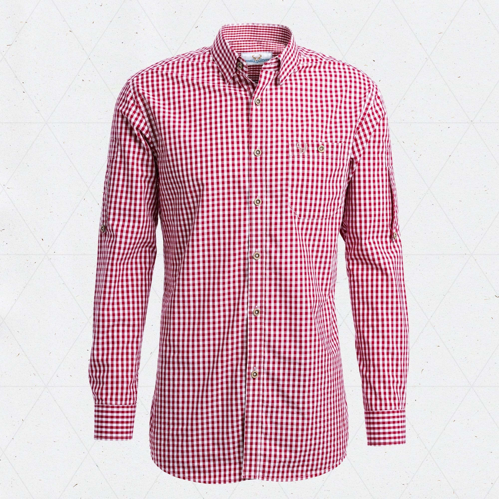 Shirt Men Classic Checkered Red