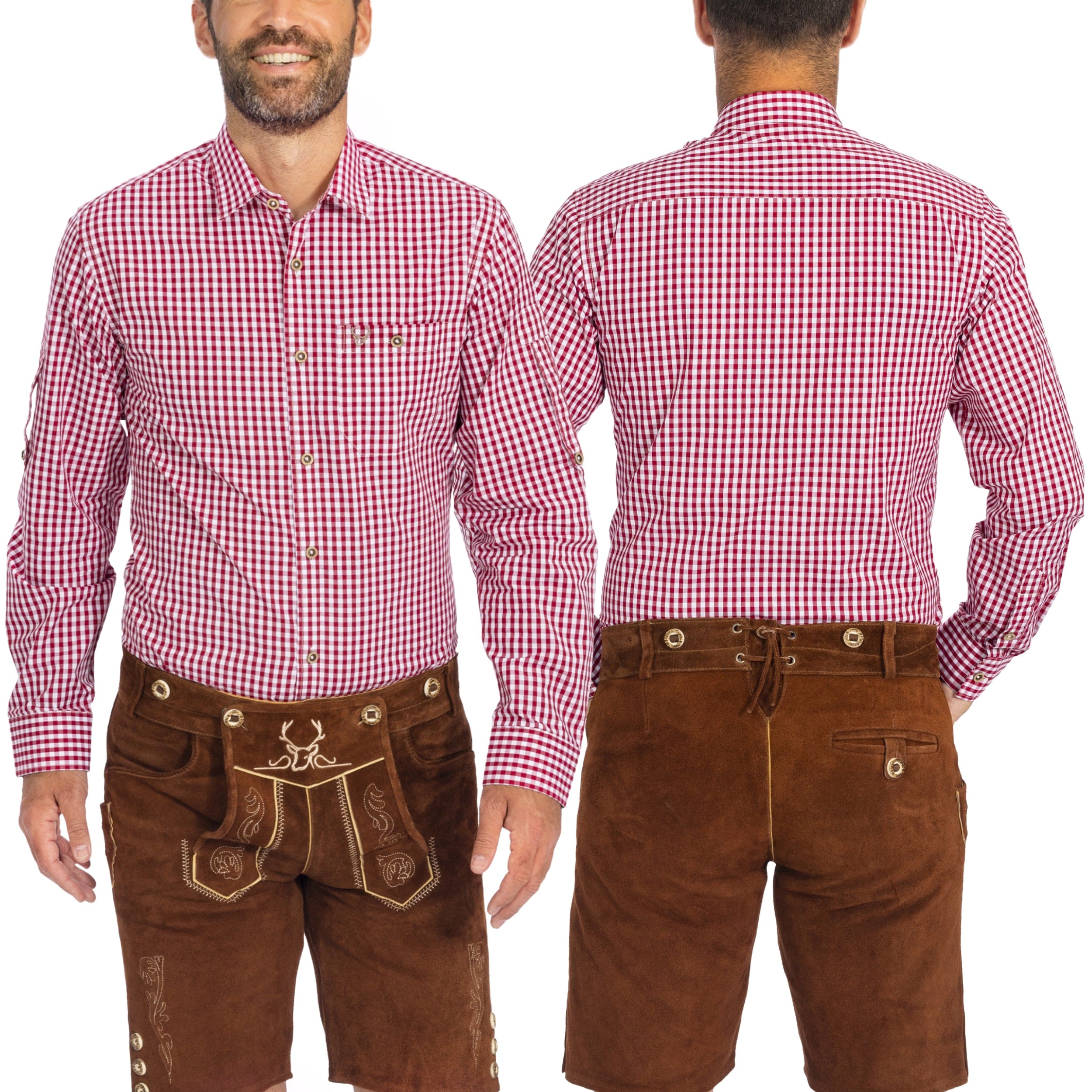 Shirt Men Classic Checkered Red
