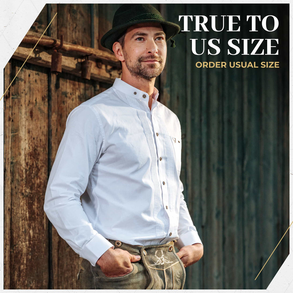 Shirt Men Tracht White