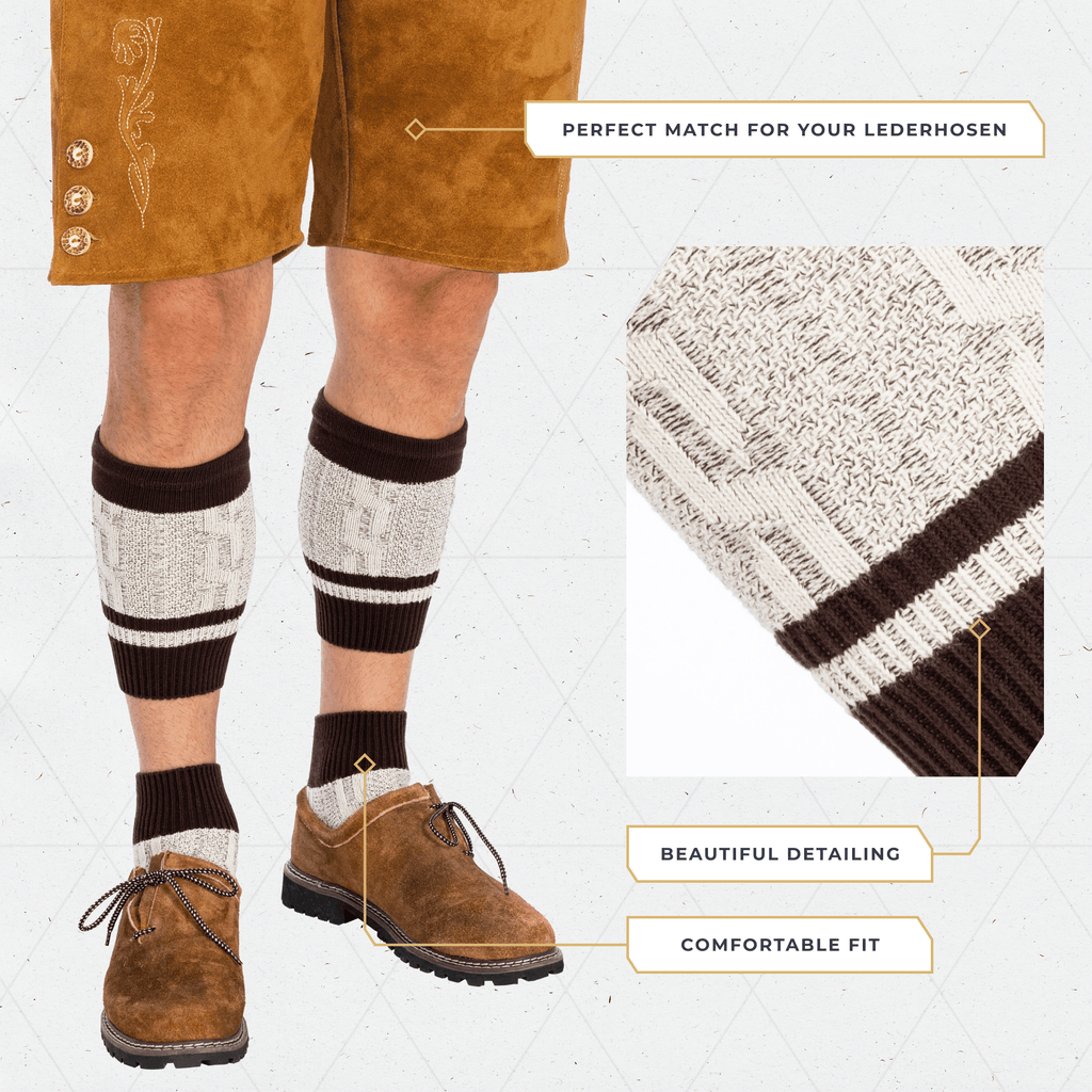 Socks Men Loferl Brown Heather White