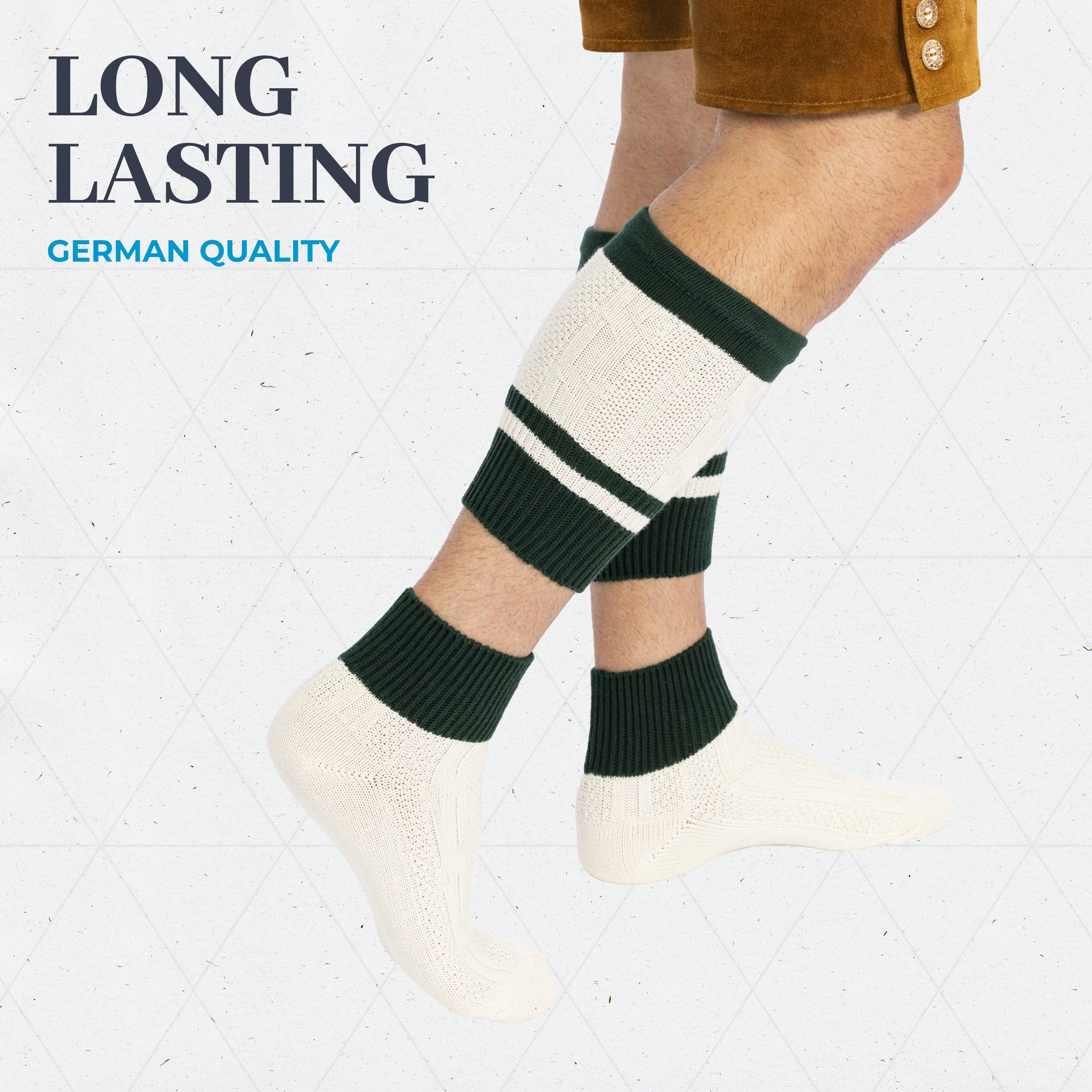 Socks Men Loferl Green White